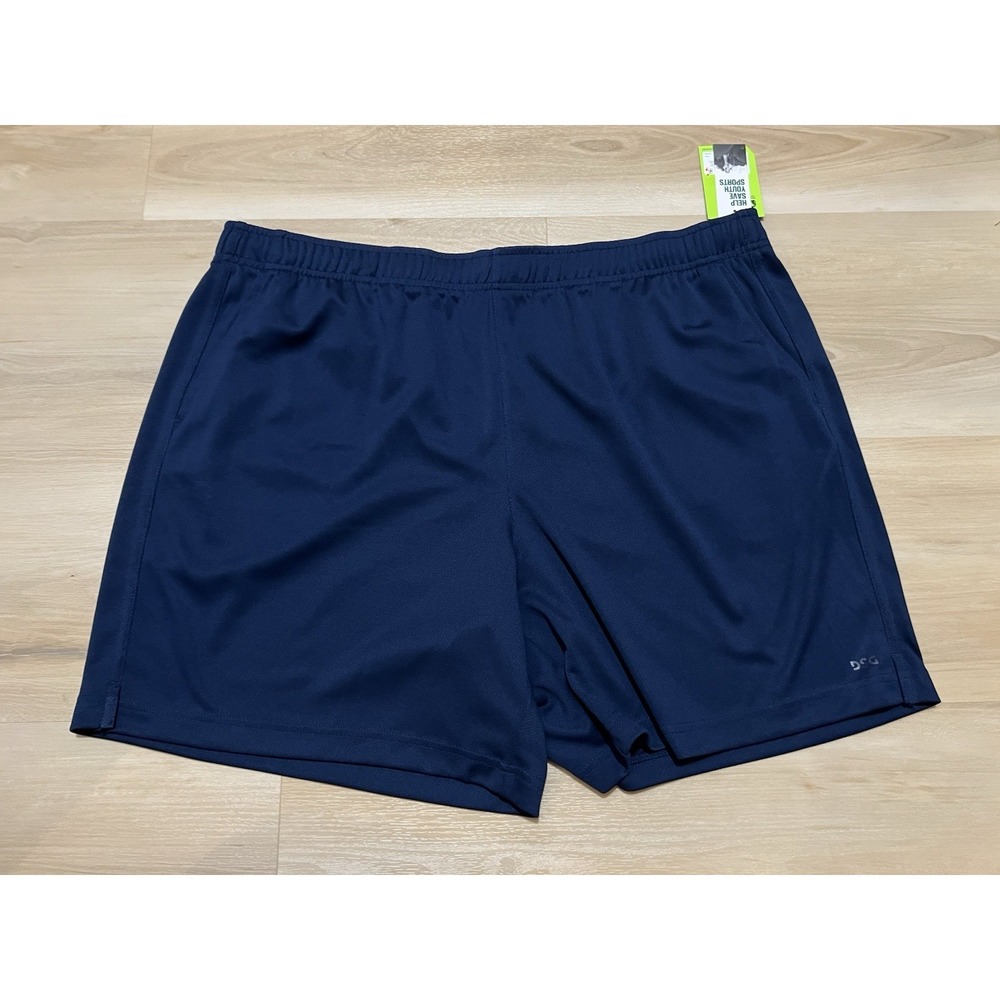 DSG Mens All Purpose Training Shorts 100% Polyester Size XXL Navy Blue